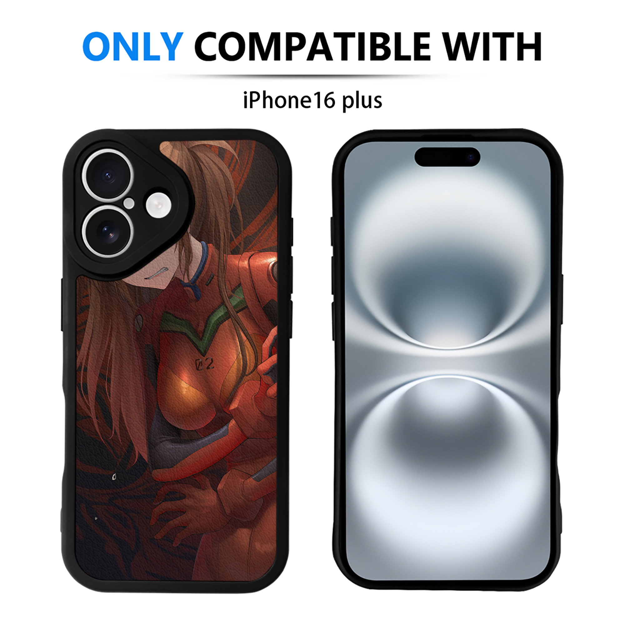 （画像用） EVA 新世紀エヴァンゲリオン 【iPhone 16シリーズ対応】シリコンスマホケース（レザー調） 材質：シリコン